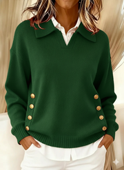 Vicenta | Suéter Cuello Polo con Botones