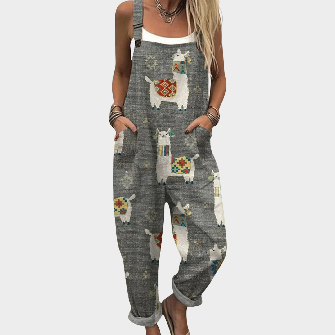 Overol estampado ultracómodo para un look moderno y chic