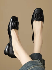 Chiara | Flats de Piel Vegana con Punta Cuadrada