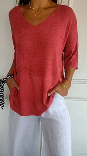 Julia | Blusa con escote en V