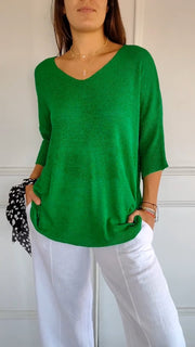 Julia | Blusa con escote en V