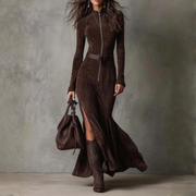 Nora™ | Vestido Largo de Ante
