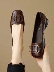 Chiara | Flats de Piel Vegana con Punta Cuadrada