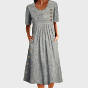 Nola | Vestido de Verano de Algodón Rayado
