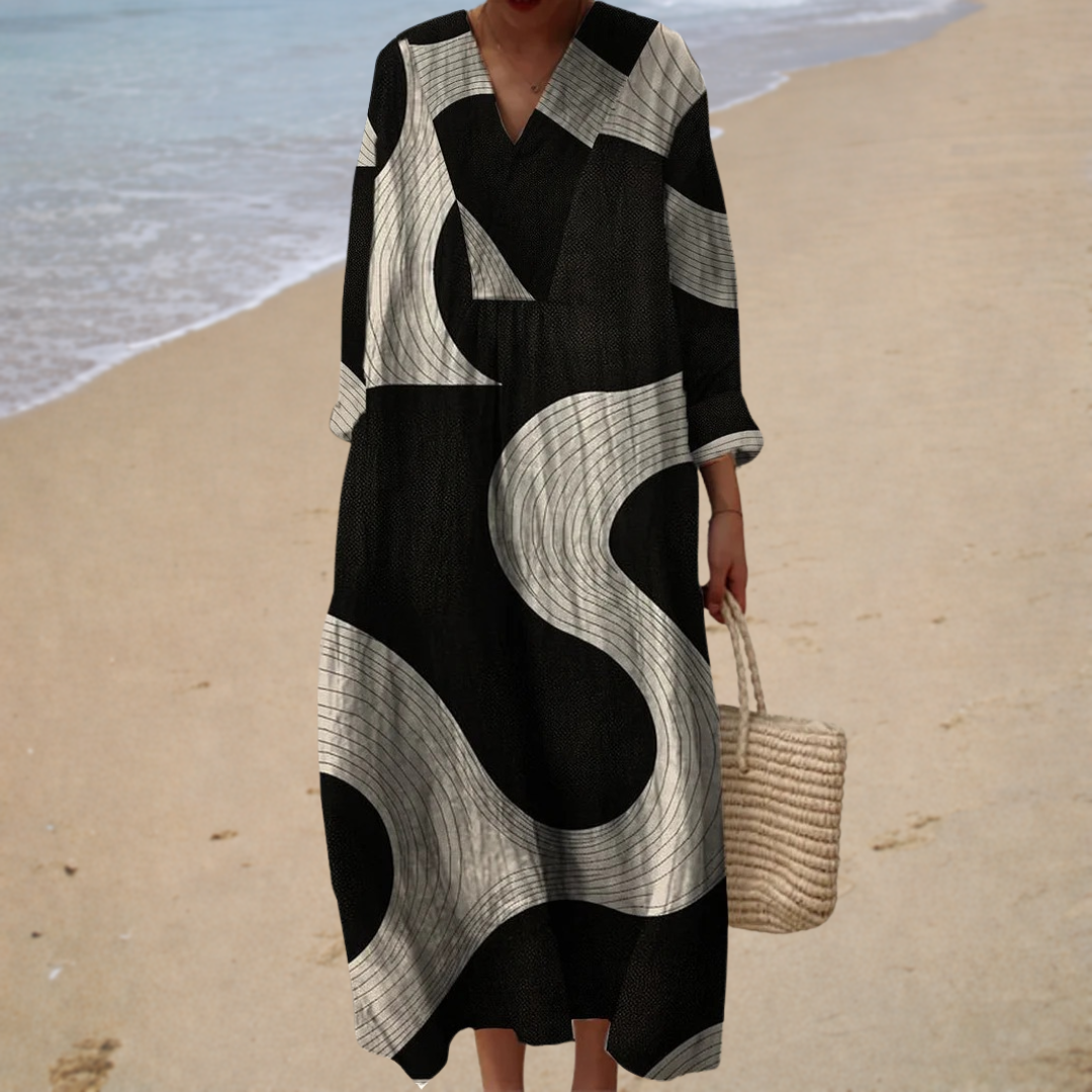 Vestido de verano estampado favorecedor