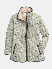 Małgorzata | chamarra acolchada para dama estilo campestre, color crema
