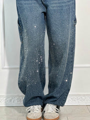JEANS BALLOON CON EFECTO BRILLO