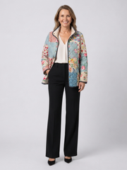 Urszula | chamarra acolchada para dama patchwork floral