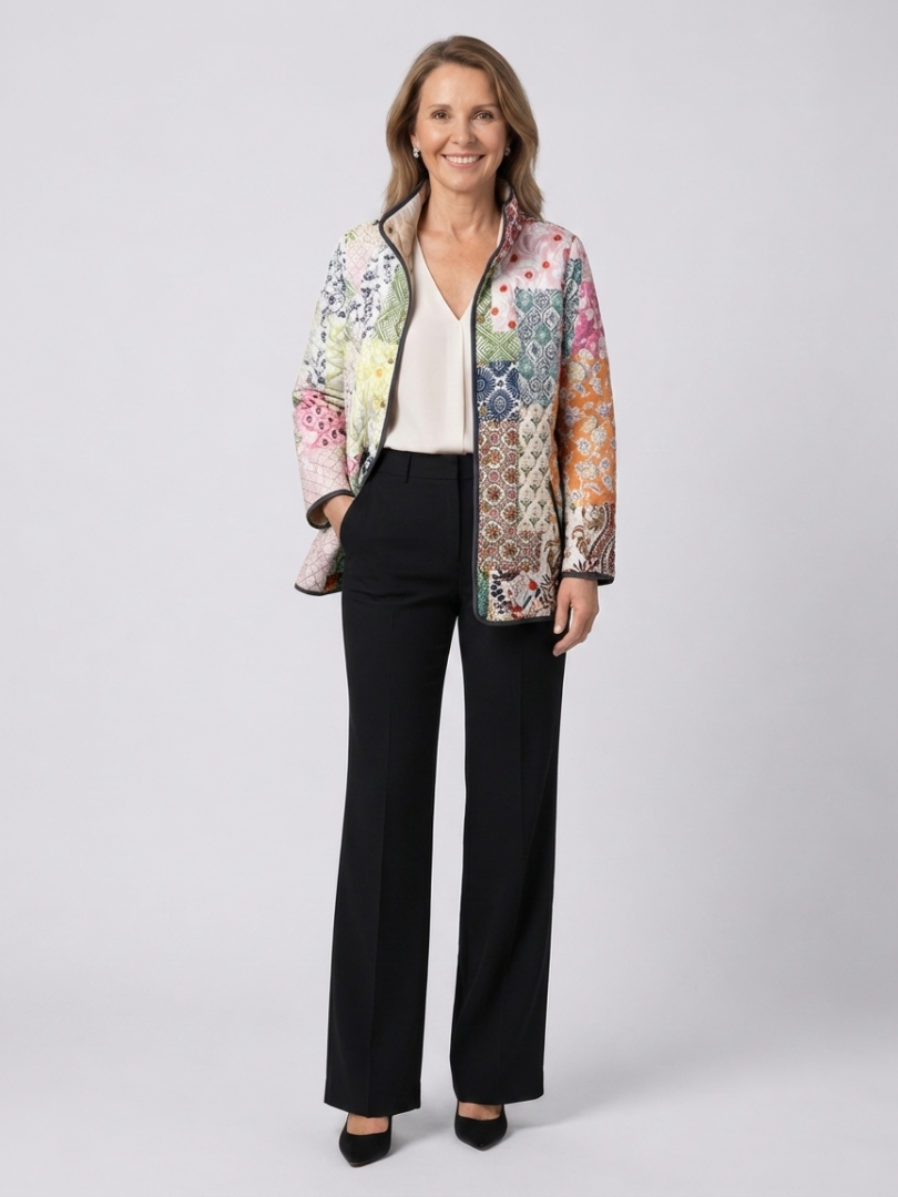 Danuta | chamarra acolchada para dama patchwork estilo boho