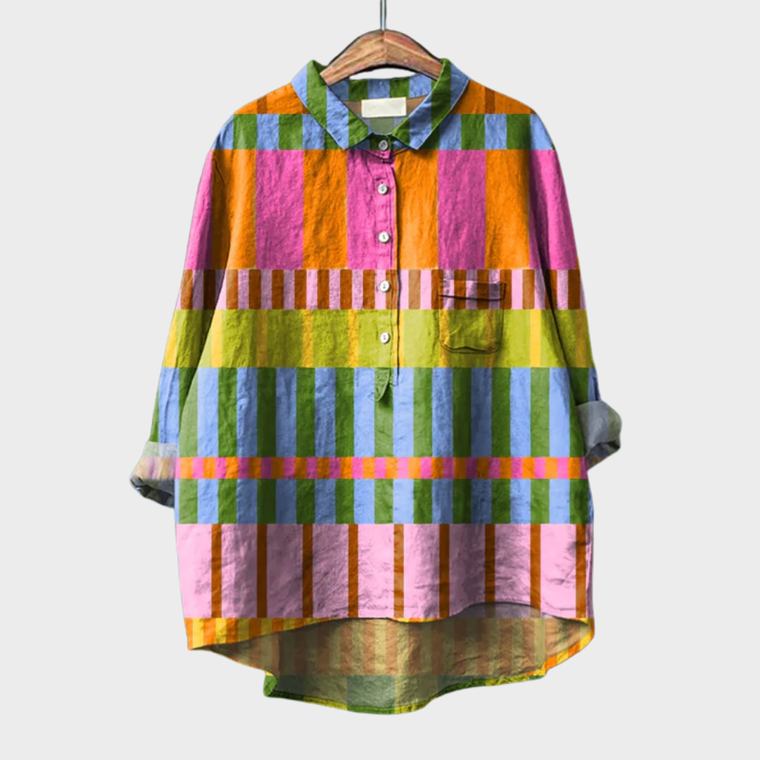 Ámbar | Blusa de lino elegante de verano
