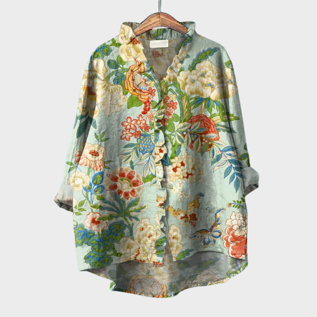 Grace | Blusa de lino elegante de verano