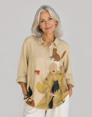 Ariane – Blusa de lino elegante para el verano