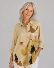 Ariane – Blusa de lino elegante para el verano