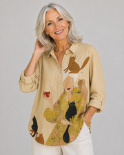 Ariane – Blusa de lino elegante para el verano