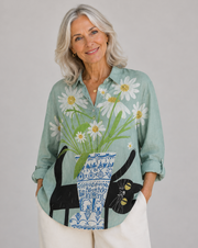 Alice – Blusa de lino elegante para el verano