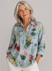 Béatrice | Blusa elegante de lino para el verano