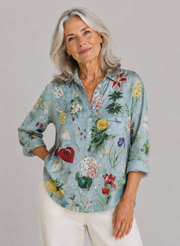 Béatrice | Blusa elegante de lino para el verano