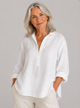 Andrea | Blusa elegante de lino para el verano