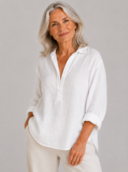 Andrea | Blusa elegante de lino para el verano