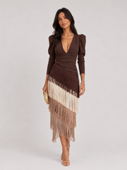 Salvia – Vestido con flecos
