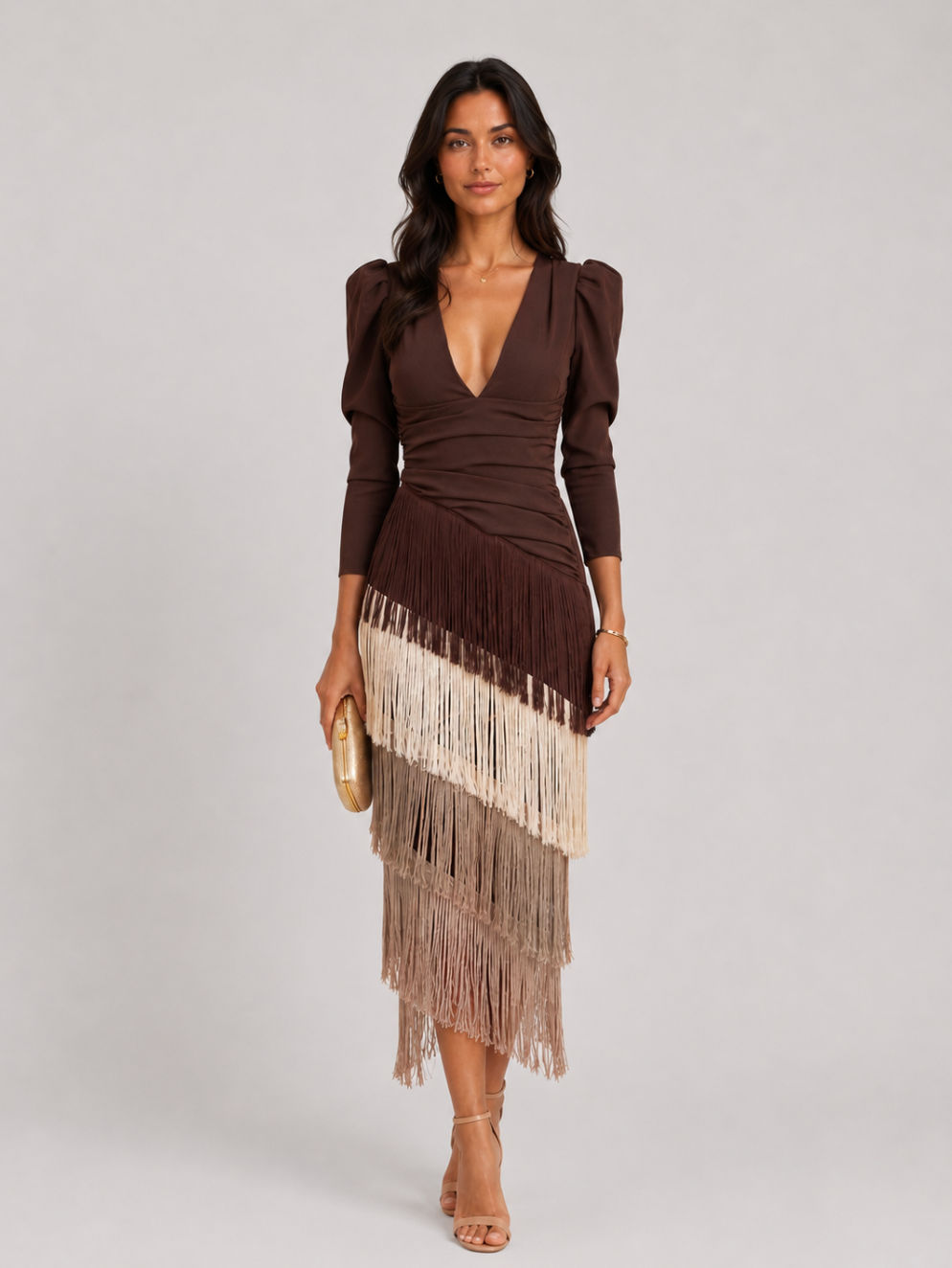 Salvia – Vestido con flecos