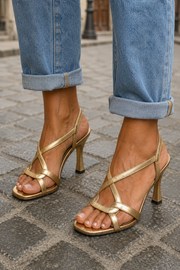 Eliana | Tacones Dorados para Mujer