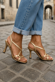 Eliana | Tacones Dorados para Mujer