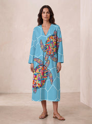 Vestido de verano estampado favorecedor