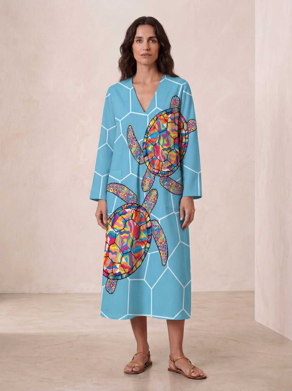 Vestido de verano estampado favorecedor