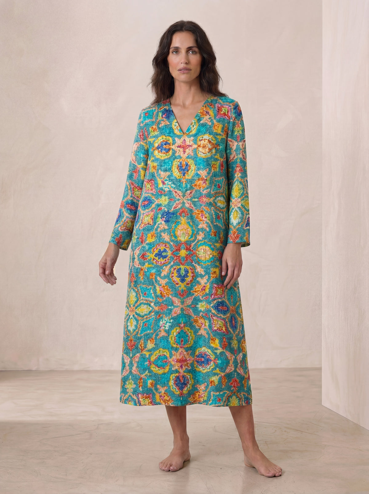 Vestido de verano estampado favorecedor