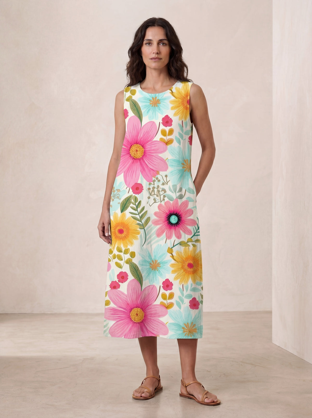 Vestido de verano cómodo sin mangas