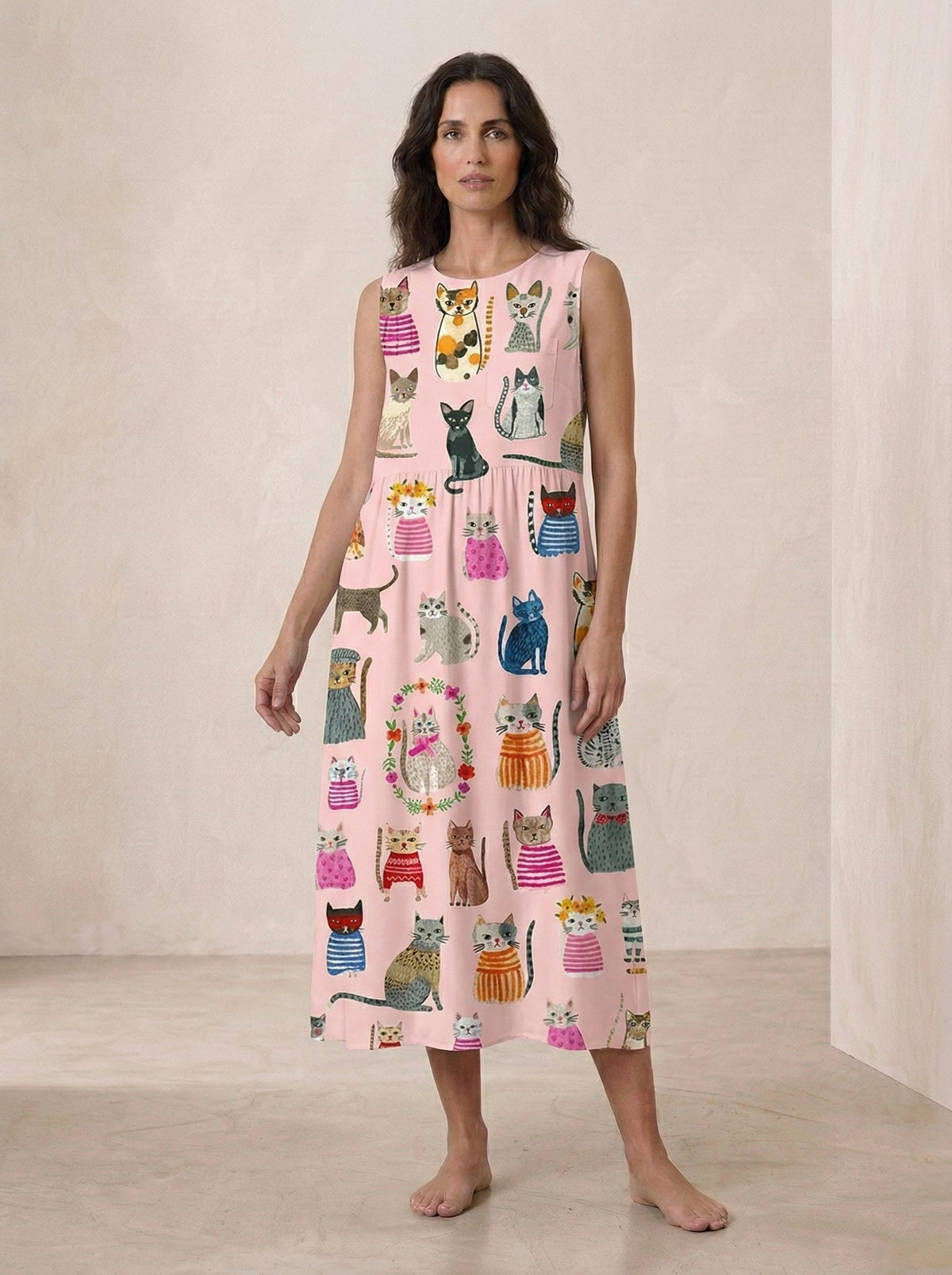 Vestido de verano cómodo sin mangas