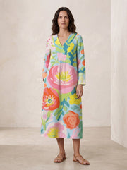 Vestido de verano estampado favorecedor
