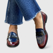 Claudia™ | Mocasines con Contraste