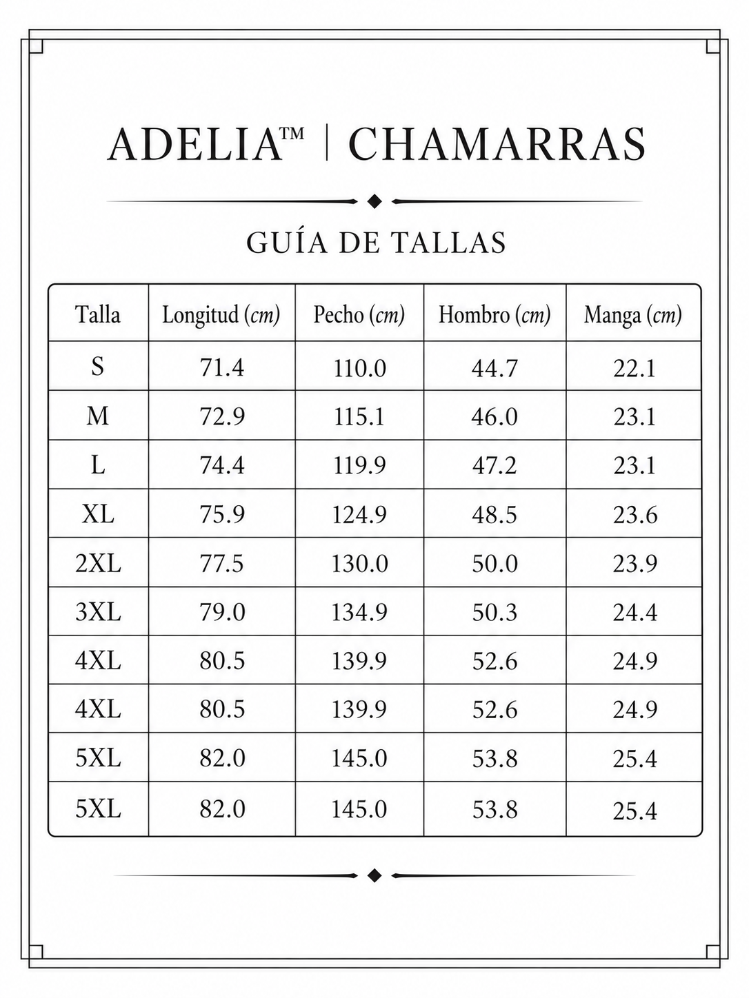 Danuta | chamarra acolchada para dama patchwork estilo boho - tabla de tallas