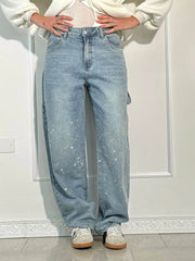JEANS BALLOON CON EFECTO BRILLO
