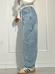 JEANS BALLOON CON EFECTO BRILLO