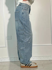JEANS BALLOON CON EFECTO BRILLO