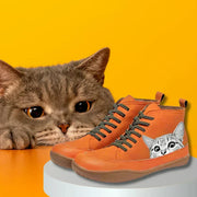 Camilla | Botines de Piel Estilo Felino