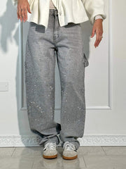 JEANS BALLOON CON EFECTO BRILLO