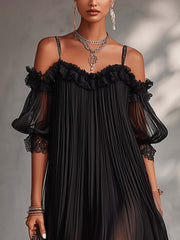 Aurore | Vestido largo de muselina con cuello en V