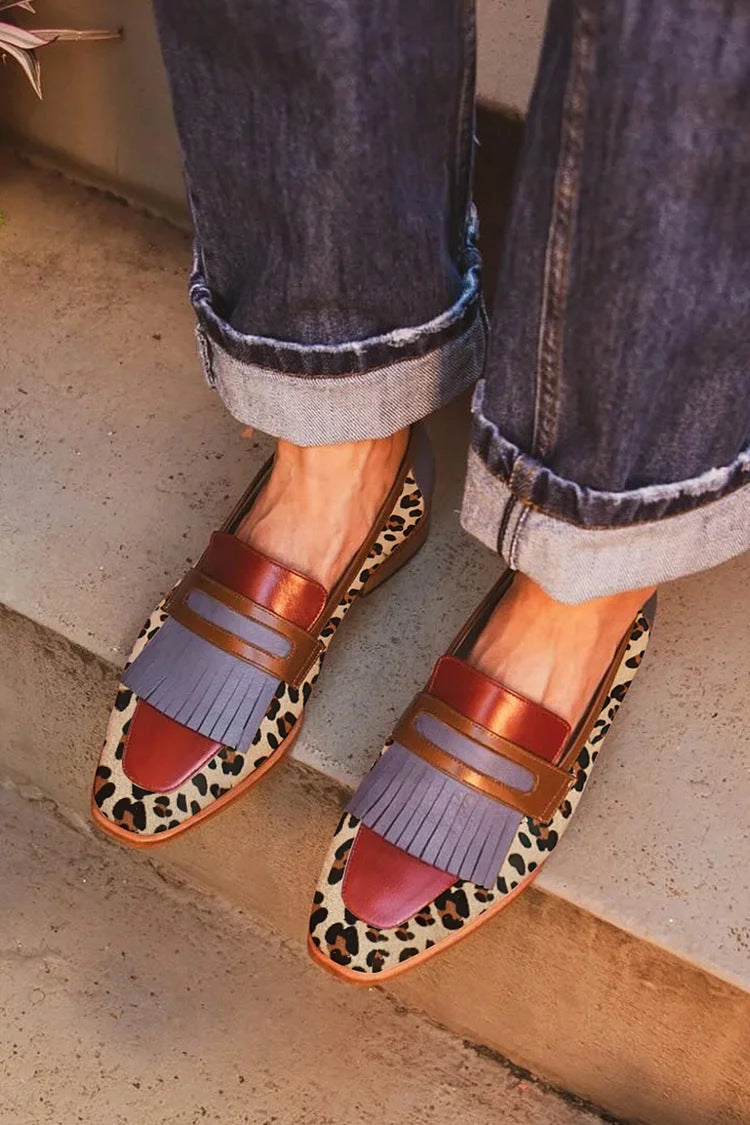 Zelda - mocasín elegante con estampado de leopardo