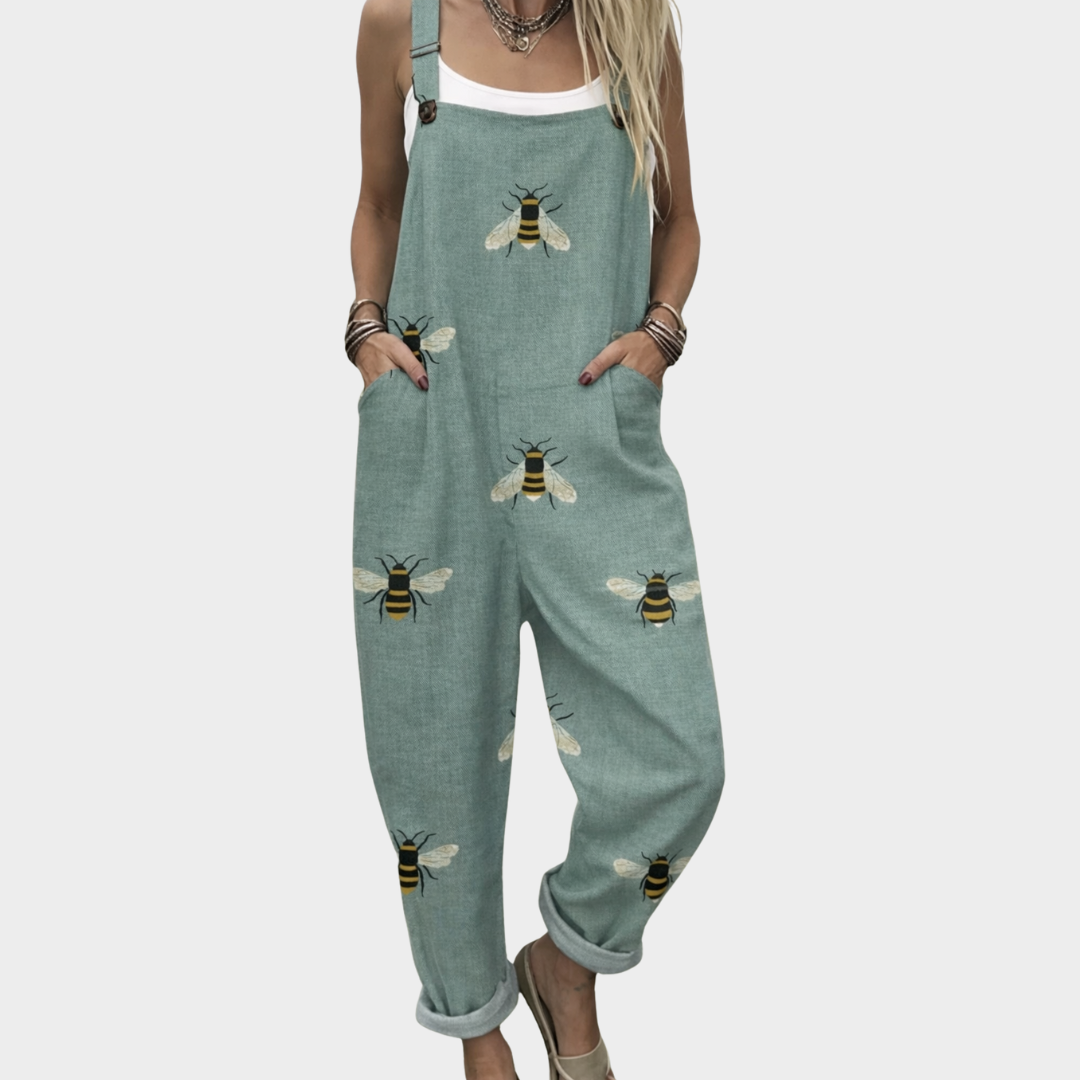 Overol estampado ultra cómodo para un look a la moda