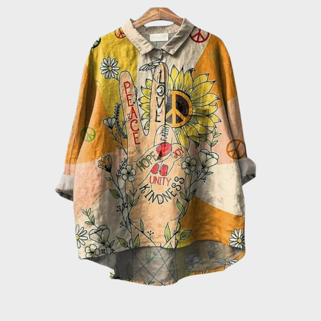 Coline | Blusa de lino elegante para el verano