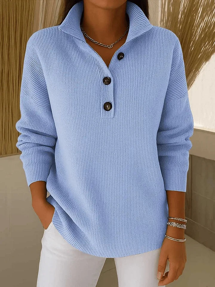 Amparo | Suéter Polo con Cuello en V