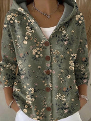 Paloma | Cárdigan Estampado con Capucha