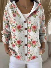 Paloma | Cárdigan Estampado con Capucha