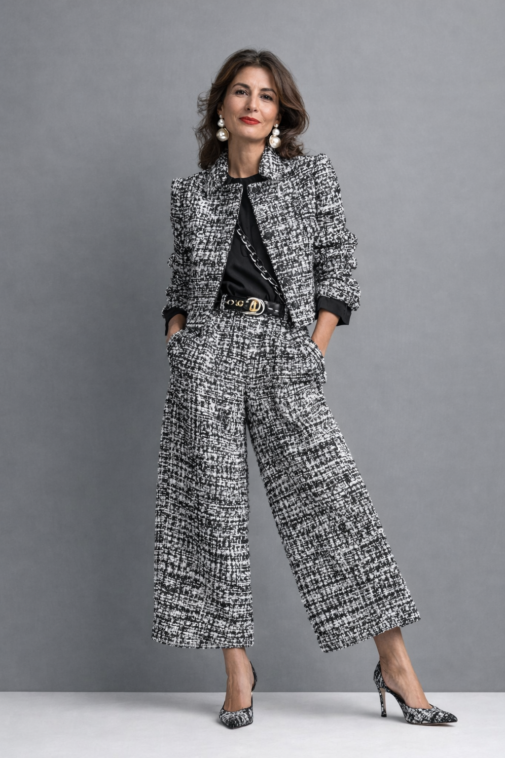 SPYCISŁAWA | Conjunto de tweed para los días frescos