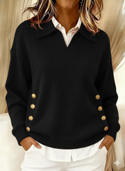Vicenta | Suéter Cuello Polo con Botones