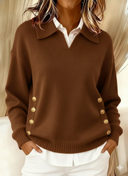 Vicenta | Suéter Cuello Polo con Botones